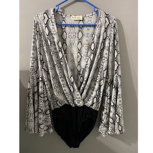 Snakeskin bodysuit